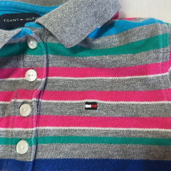Tommy Hilfiger - Multicolor Striped Short sleeve Polo Dress - Picture 2 of 3